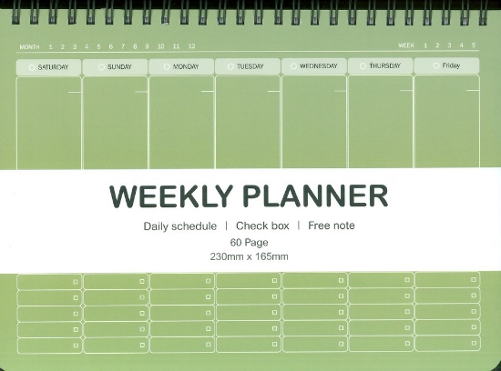 تصویر  دفتر برنامه ریزی هفتگی (WEEKLY PLANNER)،(کد 162)،(سیمی)